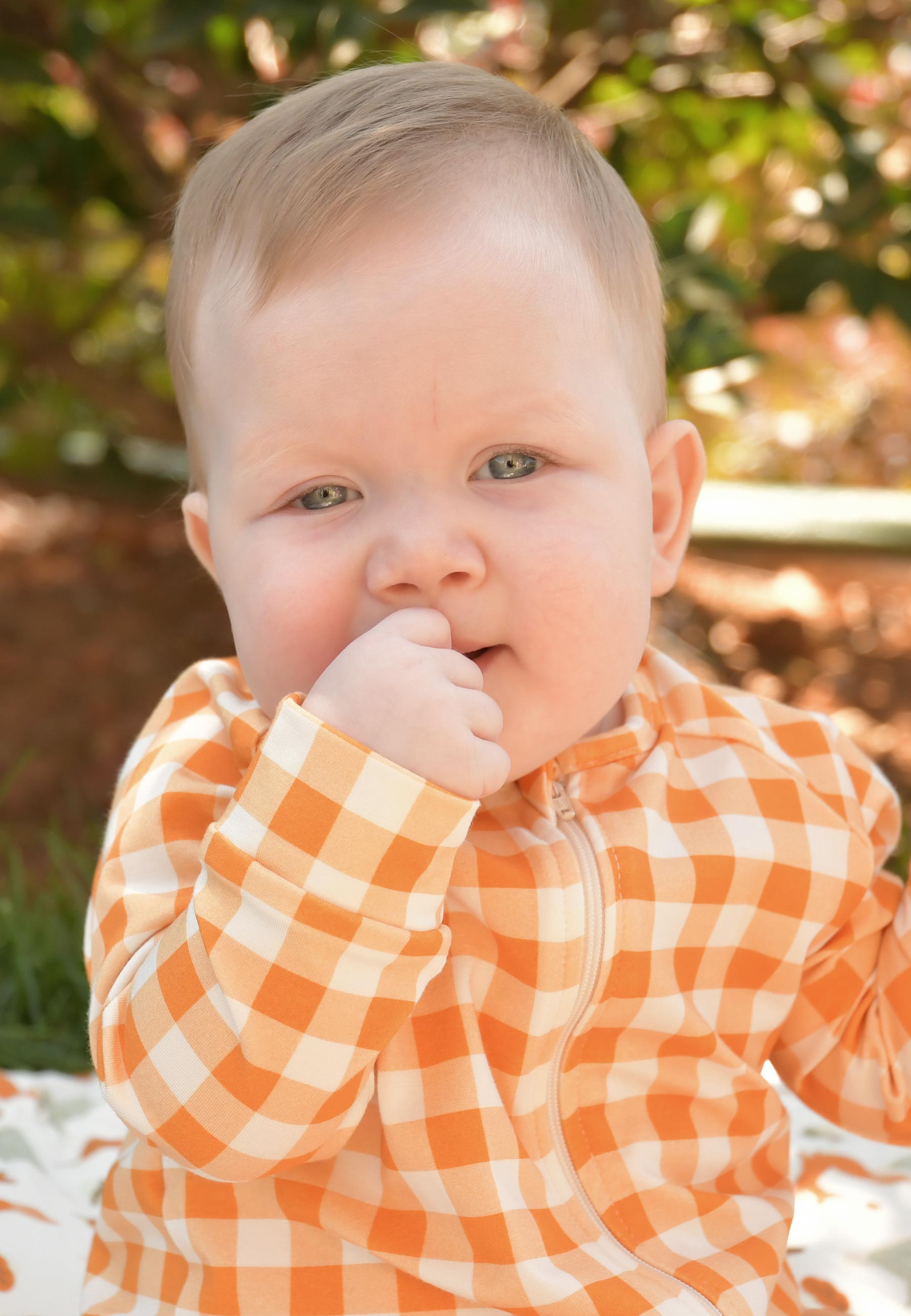 Bamboo Zip Romper - Autumn Leaves - Blue Balloon