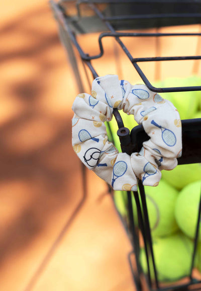 Bamboo Scrunchie - Tennis Club - Blue Balloon