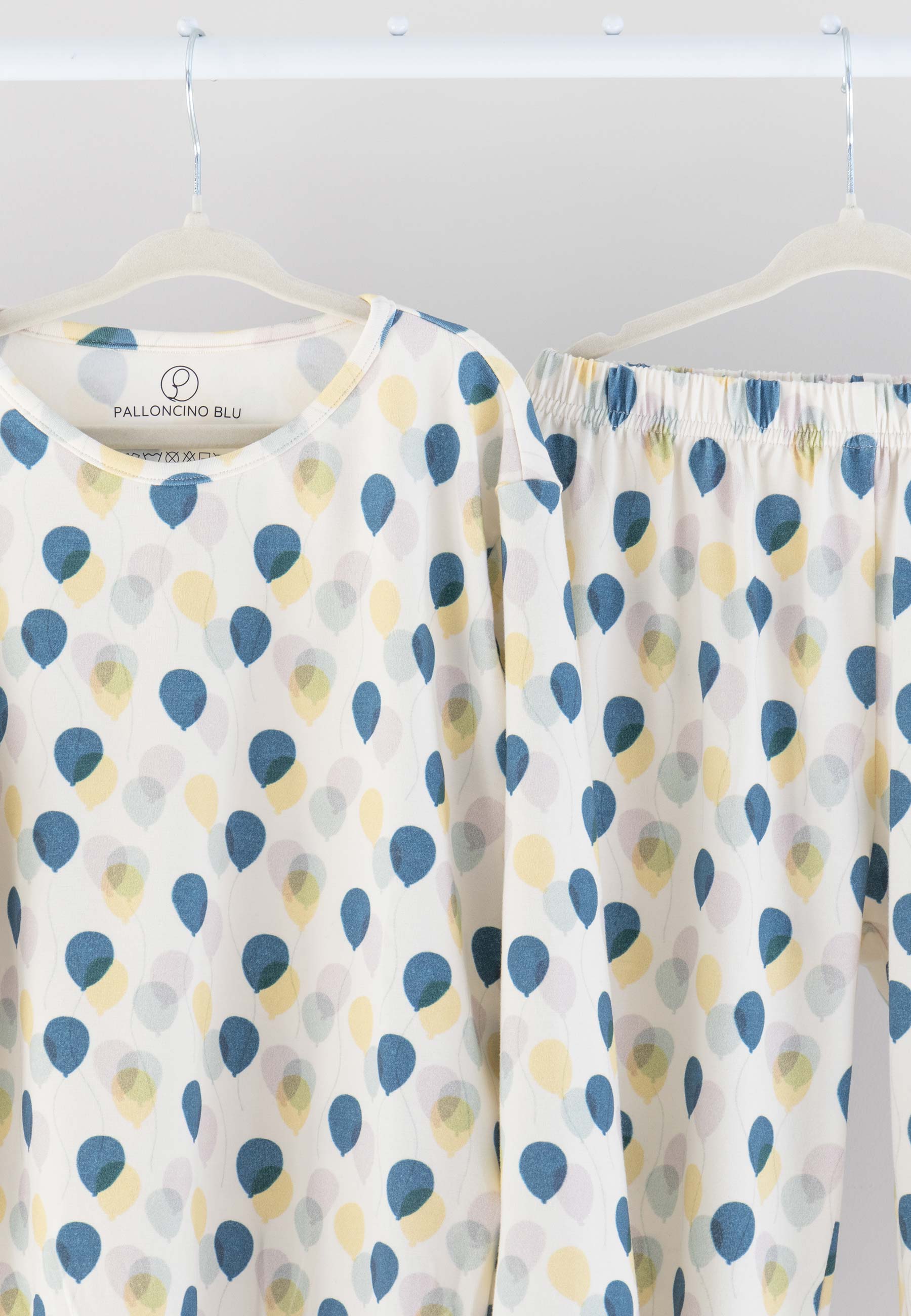 Two-Piece Bamboo Pajamas - Fly High - Blue Balloon