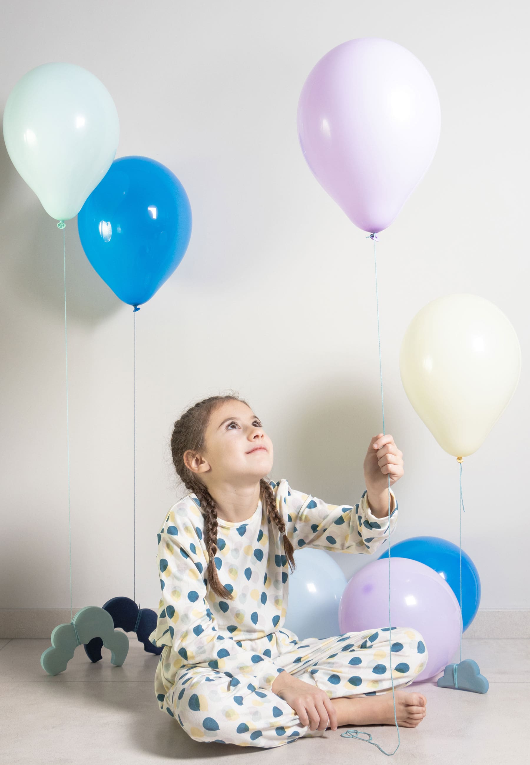 Two-Piece Bamboo Pajamas - Fly High - Blue Balloon