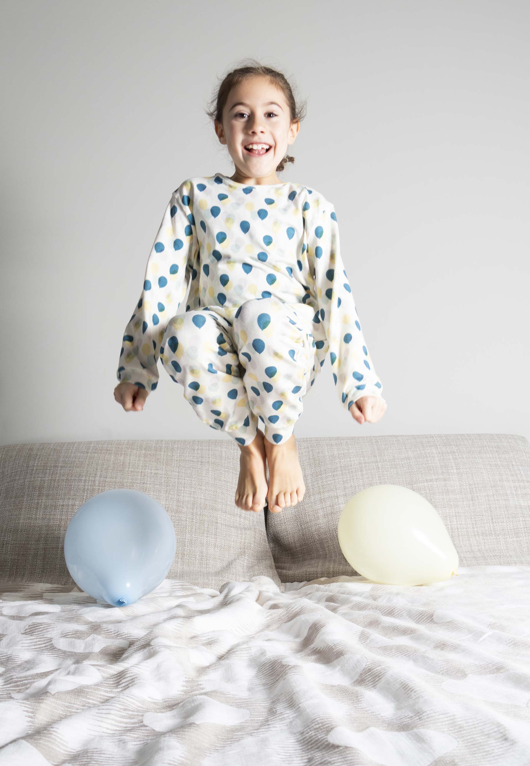 Two-Piece Bamboo Pajamas - Fly High - Blue Balloon