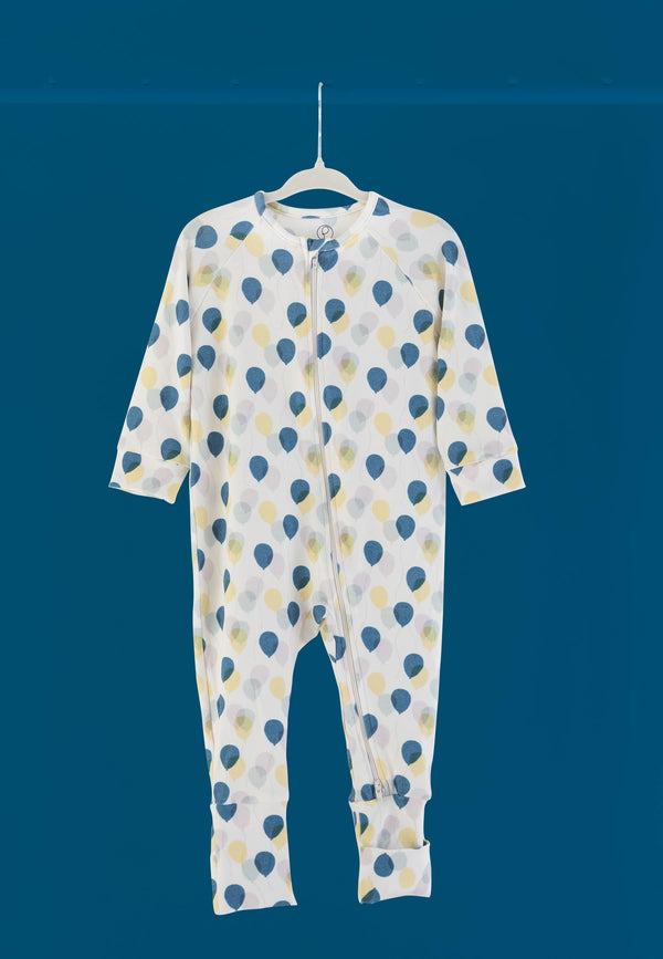 Tutina in Bamboo con Zip - Vola Alto - Palloncino Blu