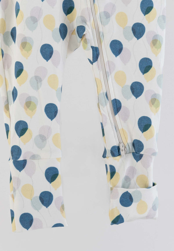 Tutina in Bamboo con Zip - Vola Alto - Palloncino Blu