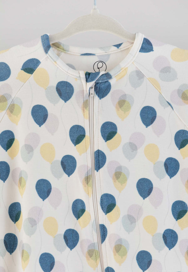 Tutina in Bamboo con Zip - Vola Alto - Palloncino Blu