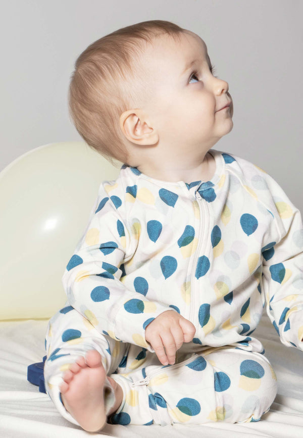 Tutina in Bamboo con Zip - Vola Alto - Palloncino Blu