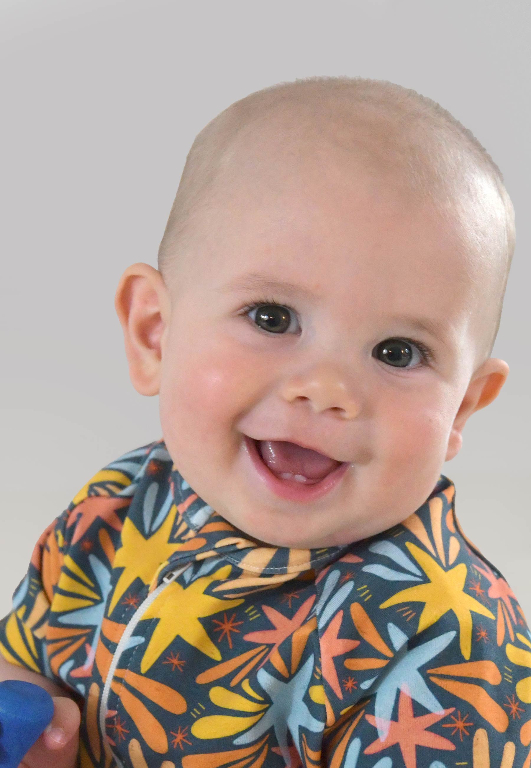 Bamboo Zip Romper - Stars and Fireworks - Blue Balloon