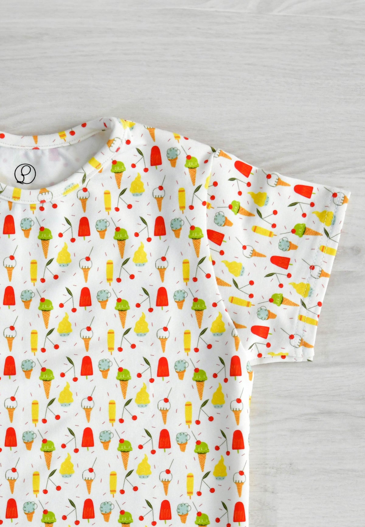 Two-Piece Bamboo Pajamas - Ice Creams - Blue Balloon