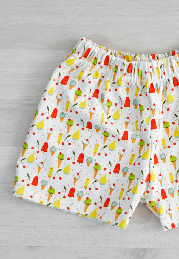 Two-Piece Bamboo Pajamas - Ice Creams - Blue Balloon