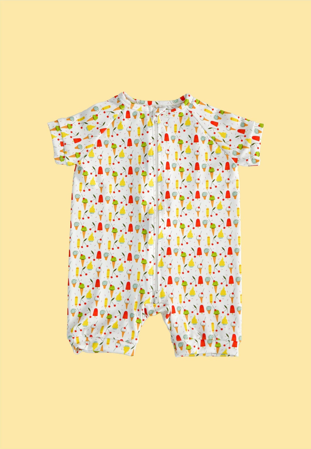 Bamboo Zip Romper - Ice Creams - Blue Balloon