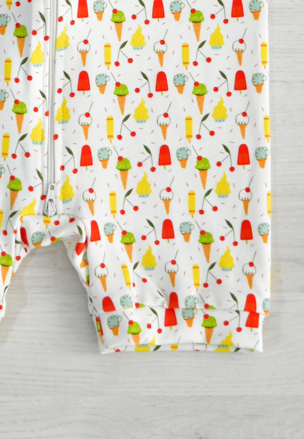 Bamboo Zip Romper - Ice Creams - Blue Balloon