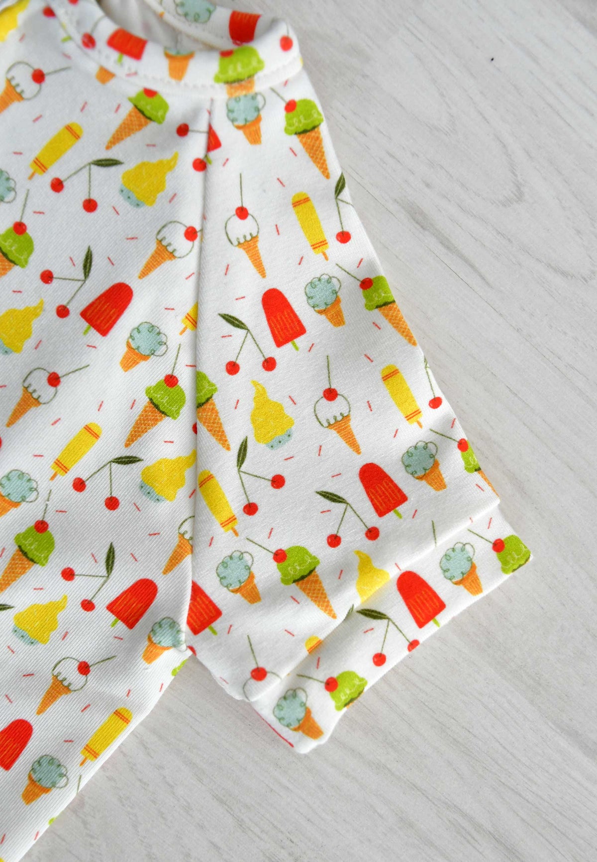 Bamboo Zip Romper - Ice Creams - Blue Balloon