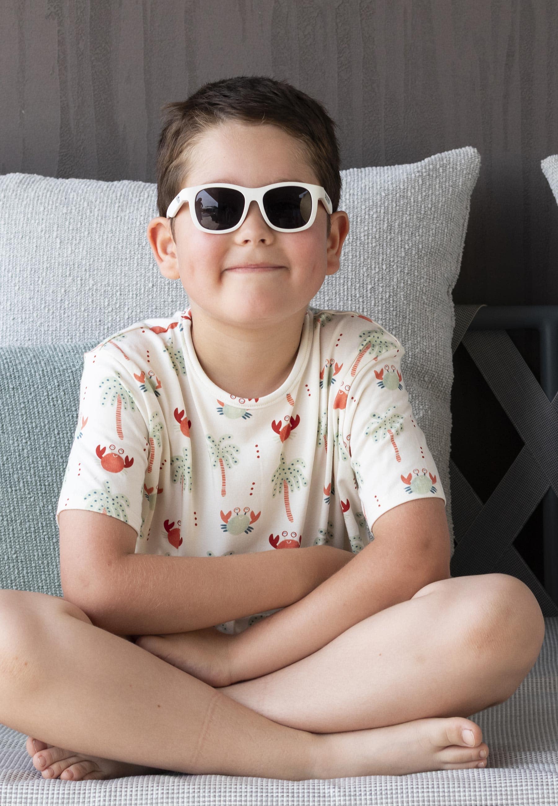 Two-Piece Bamboo Pajamas - Crabs - Blue Balloon