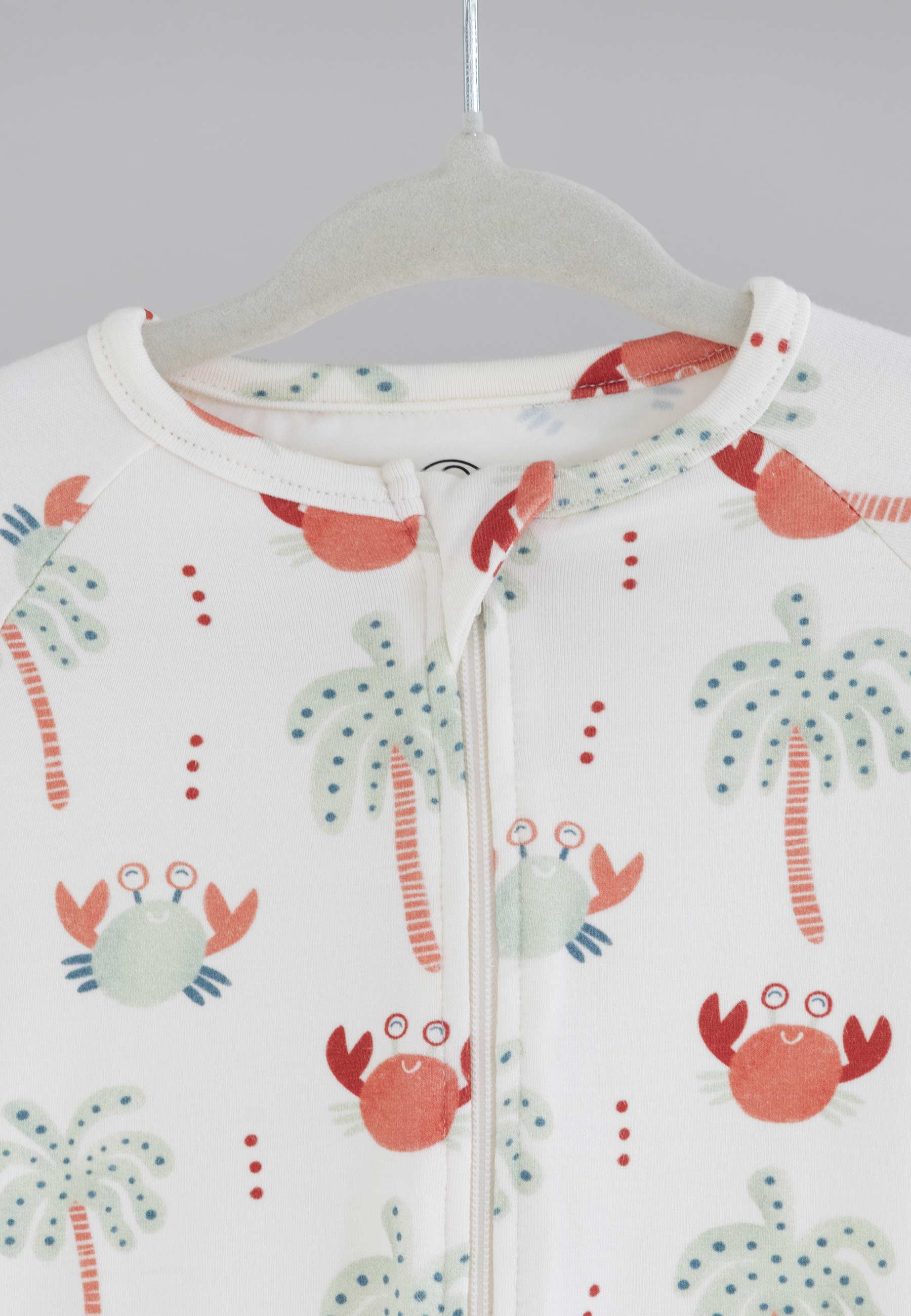 Bamboo Zip Romper - Crabs - Blue Balloon