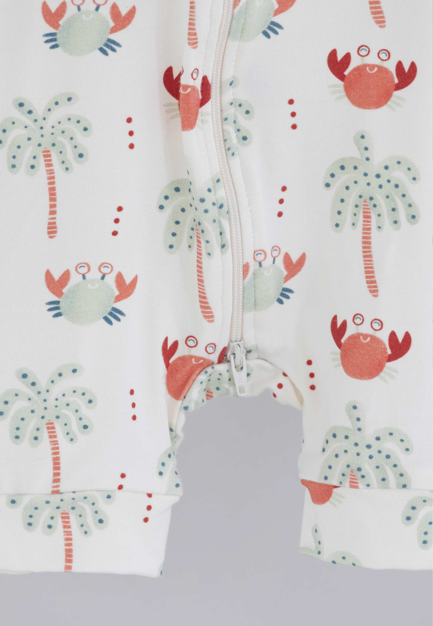 Bamboo Zip Romper - Crabs - Blue Balloon