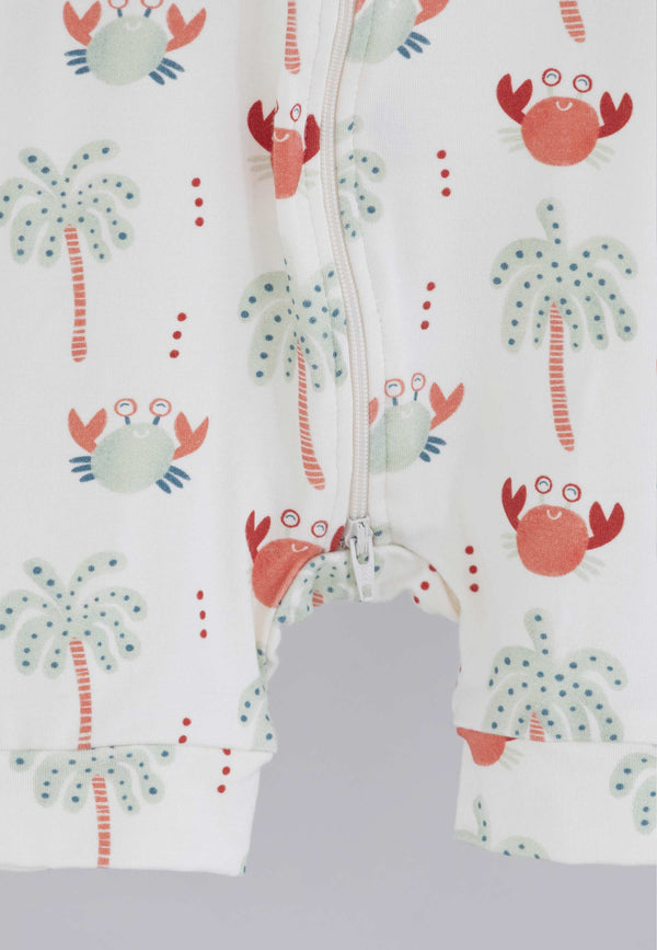 Bamboo Zip Romper - Crabs - Blue Balloon