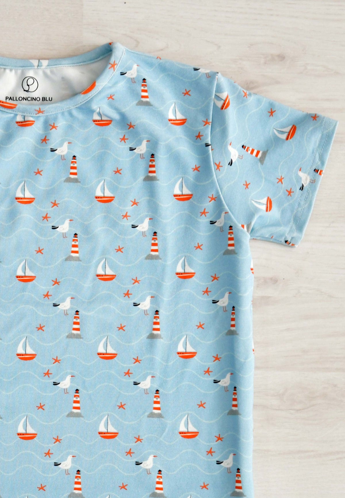 Two-Piece Bamboo Pajamas - Sea - Blue Balloon
