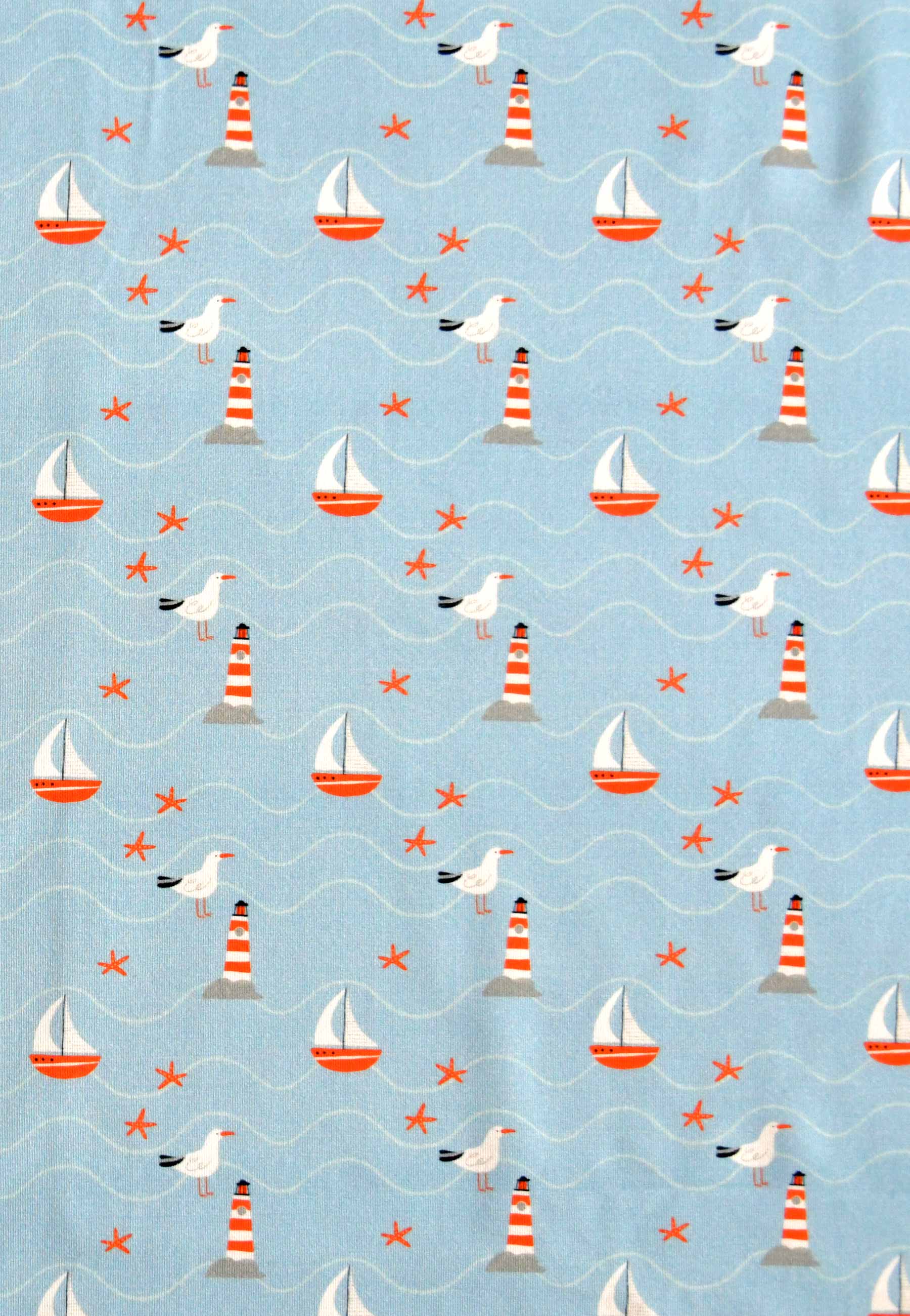 Tutina con zip in bambù - Mare - Palloncino blu