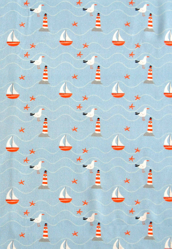 Tutina con zip in bambù - Mare - Palloncino blu