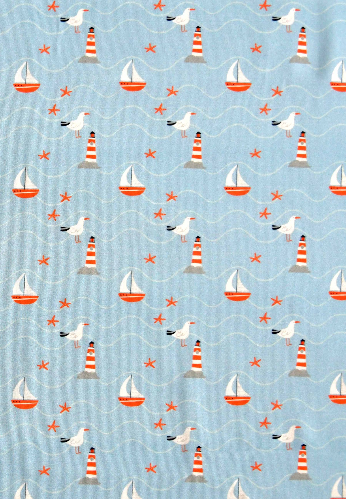 Bamboo Zip Romper - Sea - Blue Balloon