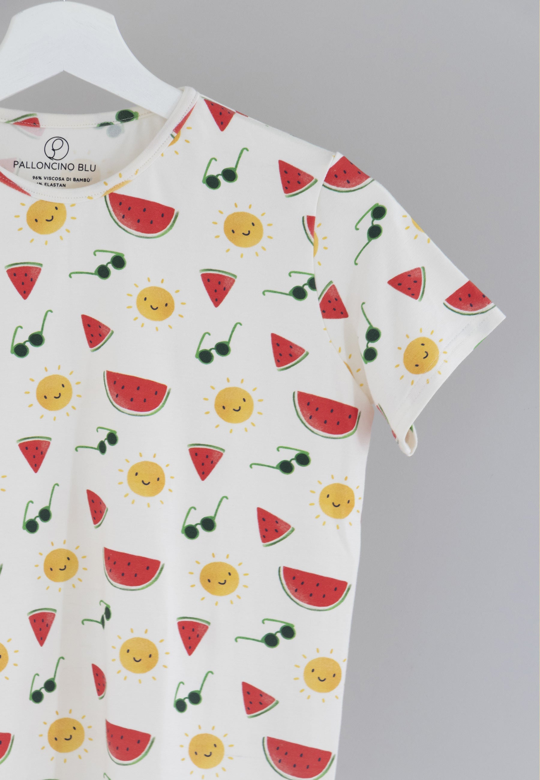 Two-Piece Bamboo Pajamas - Summer Vibes - Blue Balloon