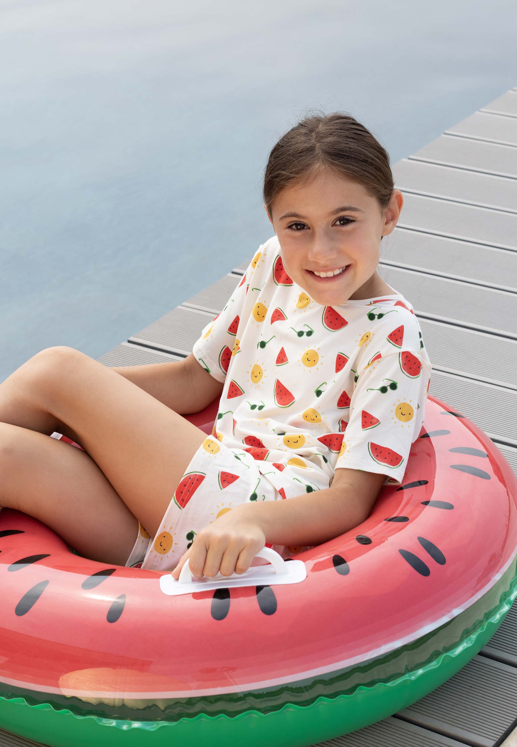 Two-Piece Bamboo Pajamas - Summer Vibes - Blue Balloon
