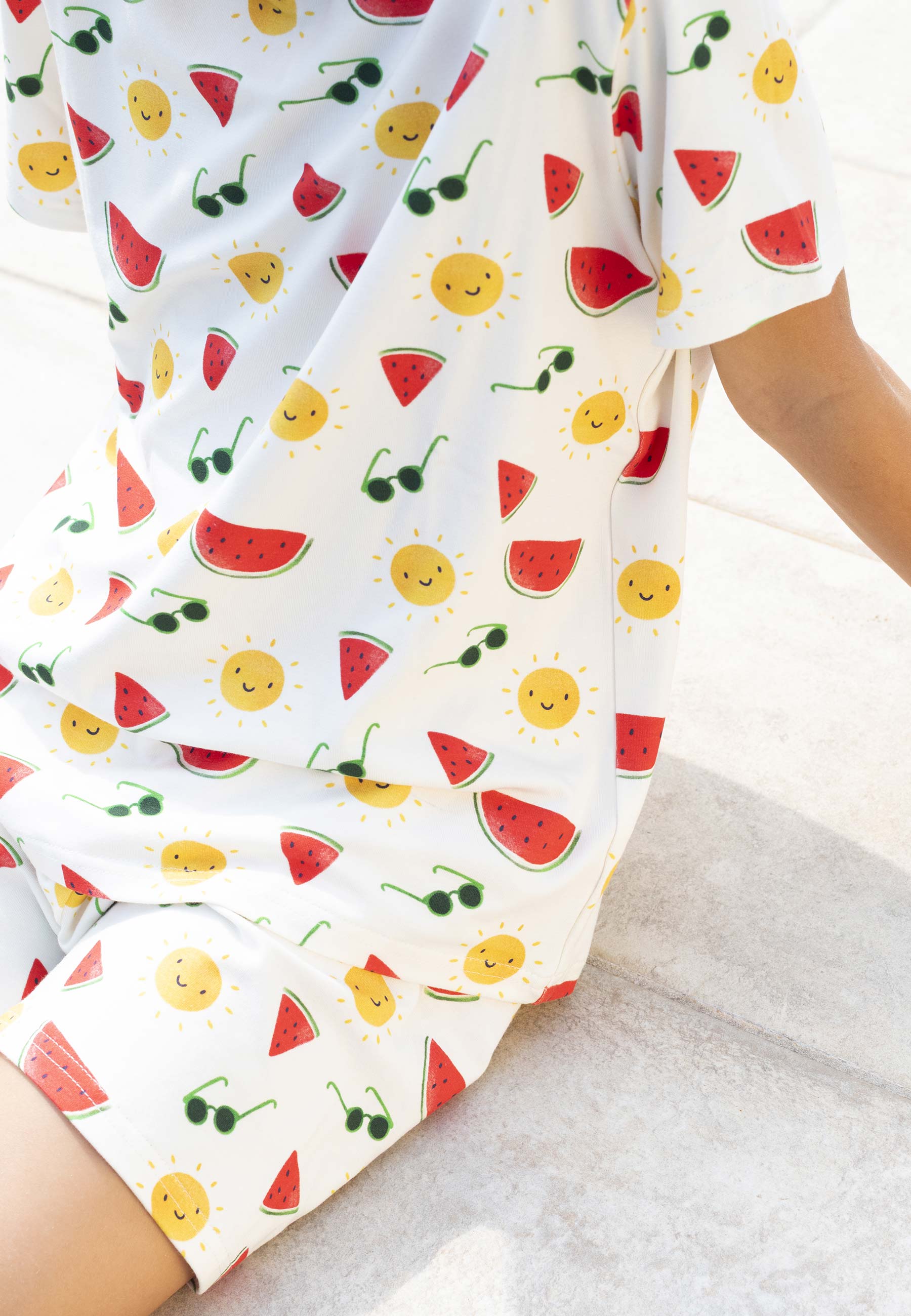 Two-Piece Bamboo Pajamas - Summer Vibes - Blue Balloon
