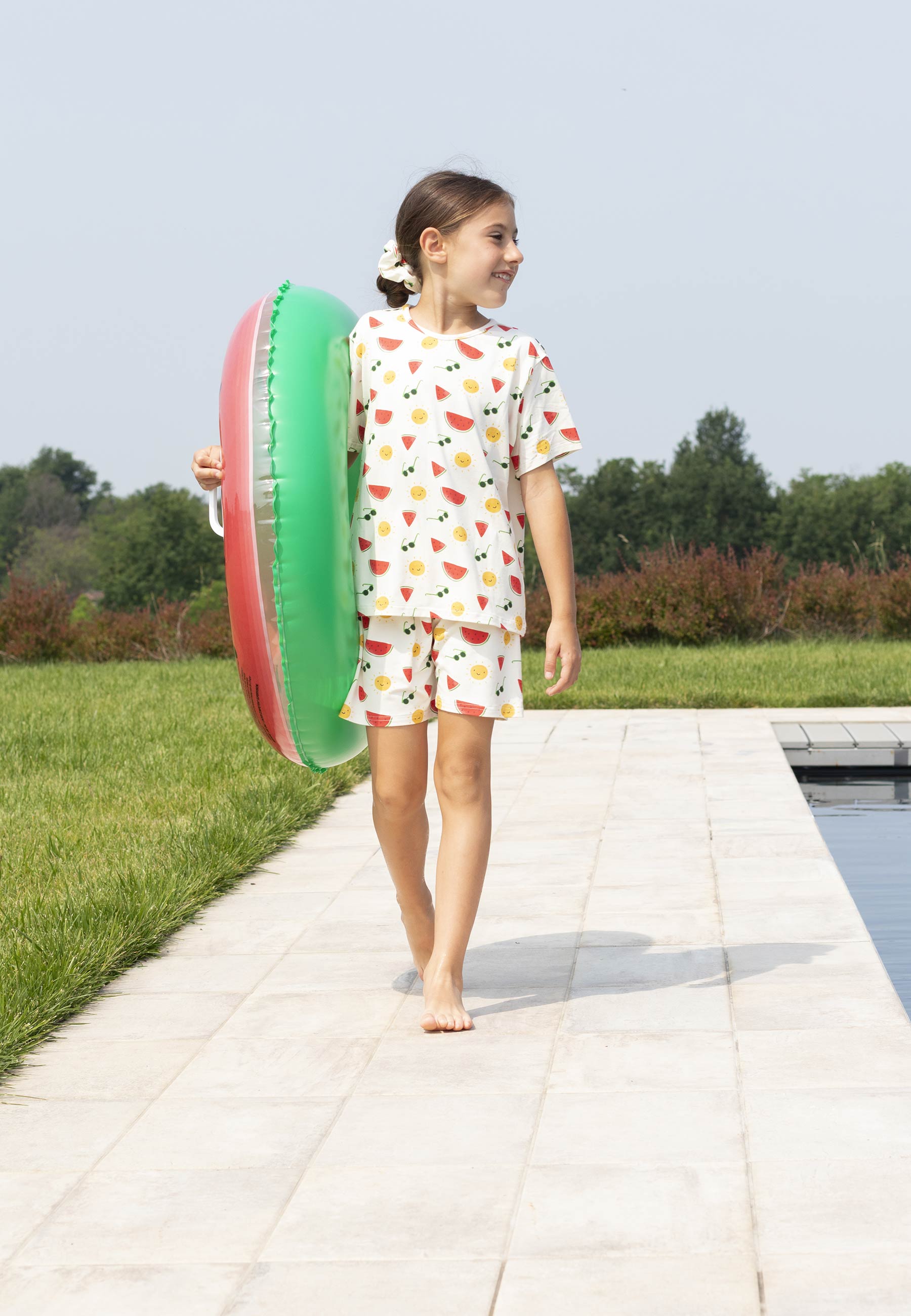 Two-Piece Bamboo Pajamas - Summer Vibes - Blue Balloon