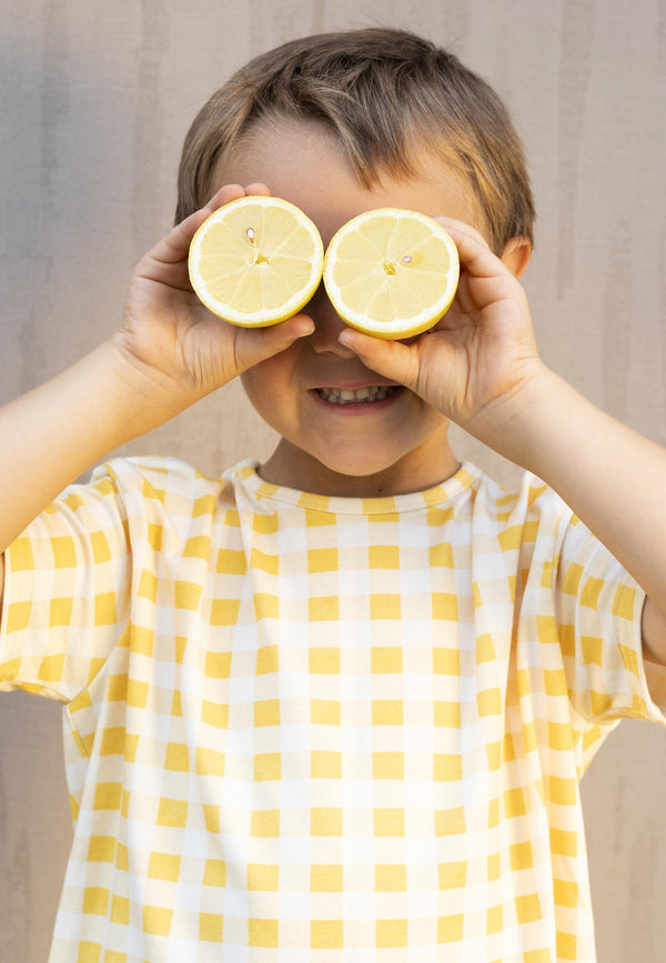 Two-Piece Bamboo Pajamas - Sunshine - Blue Balloon