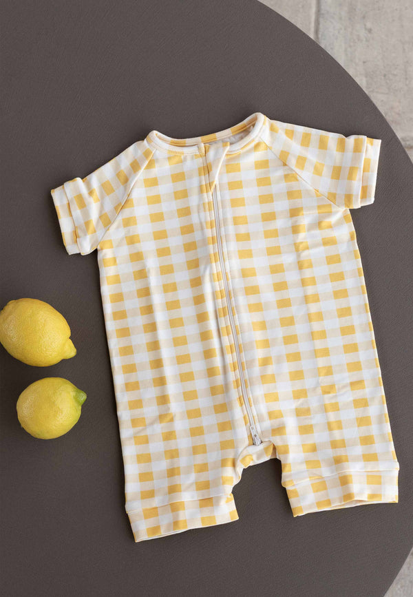 Tutina Zip in Bambù - Sole - Palloncino Blu