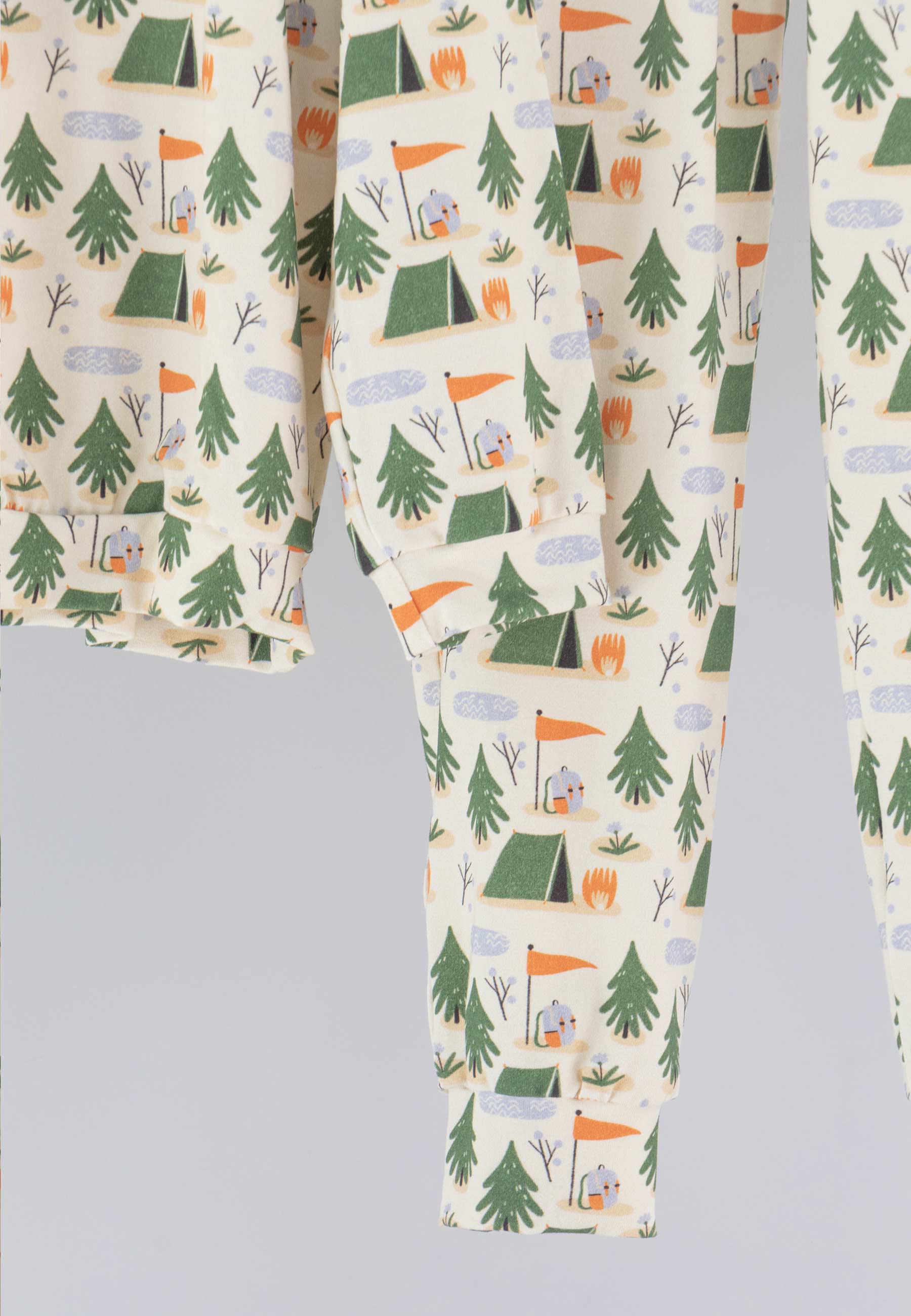 Two-Piece Bamboo Pajamas - Camping - Blue Balloon