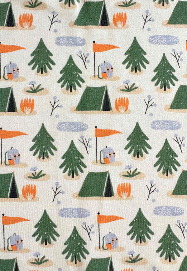 Two-Piece Bamboo Pajamas - Camping - Blue Balloon