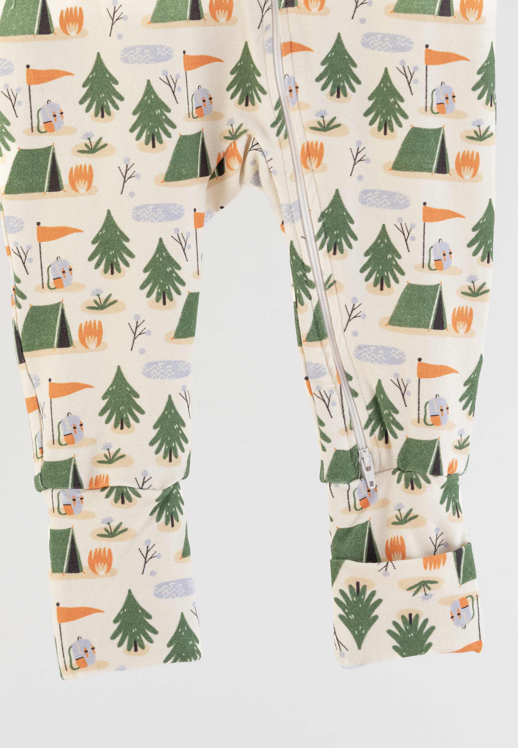 Bamboo Zip Romper - Camping - Blue Balloon