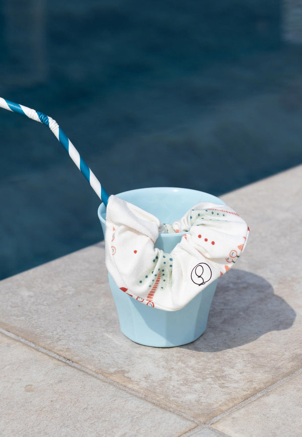Bamboo Chouchou (scrunchie) - Little Crabs - Blue Balloon