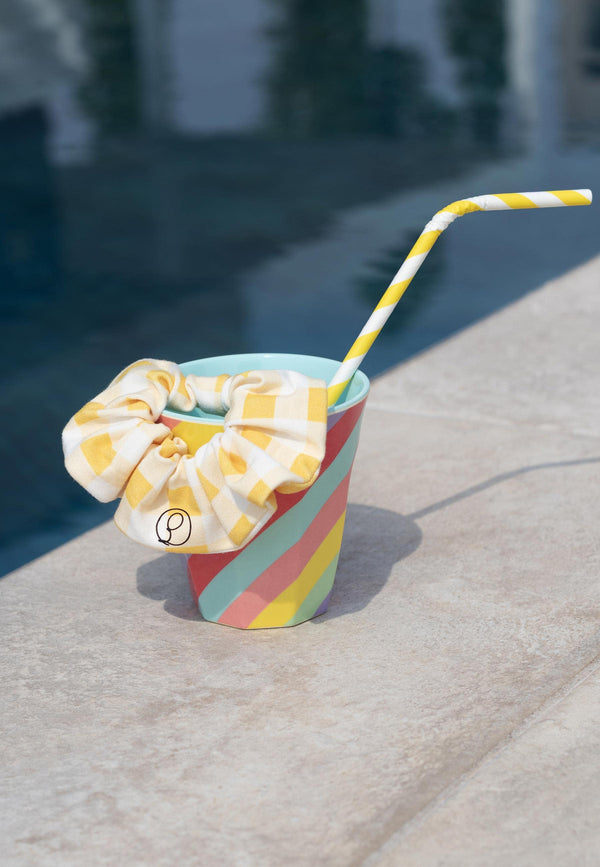 Scrunchie in bambù - Sole - Palloncino blu