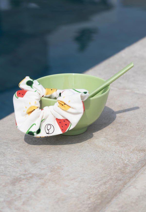 Bamboo Chouchou (scrunchie) - Summer vibes - Blue balloon