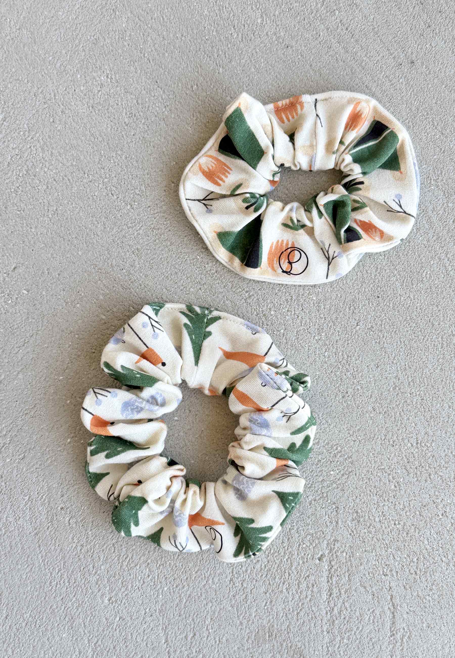 Chouchou in bambù (scrunchie) - In tenda - Palloncino blu