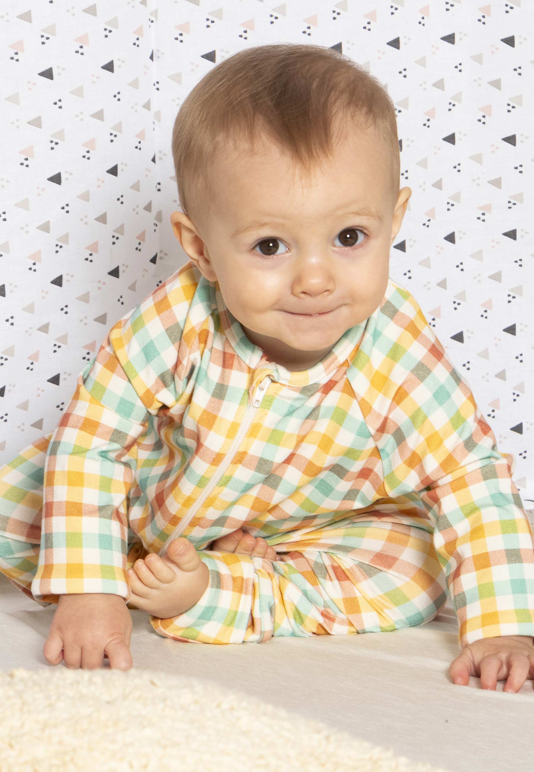 Bamboo Zip Romper - Woodland Walk - Blue Balloon