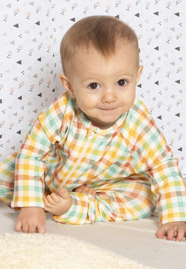 Bamboo Zip Romper - Woodland Walk - Blue Balloon