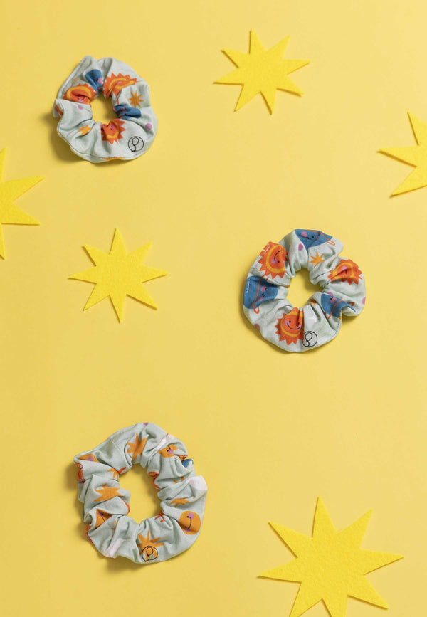 Bamboo Chouchou (scrunchie) - Out of this World! - Blue Balloon