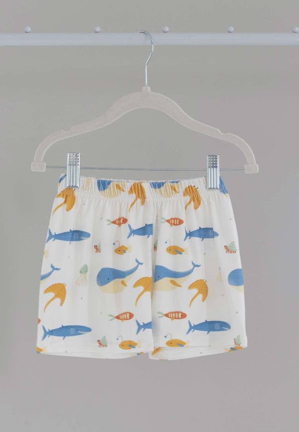 Two-Piece Bamboo Pajamas - Underwater - Blue Balloon