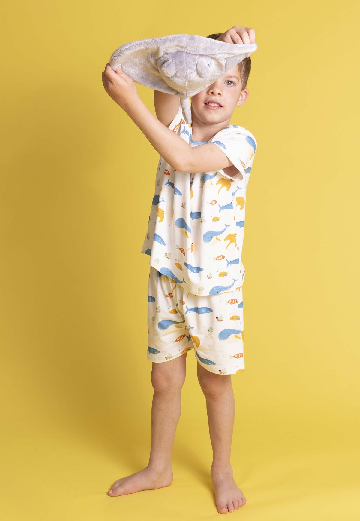 Two-Piece Bamboo Pajamas - Underwater - Blue Balloon
