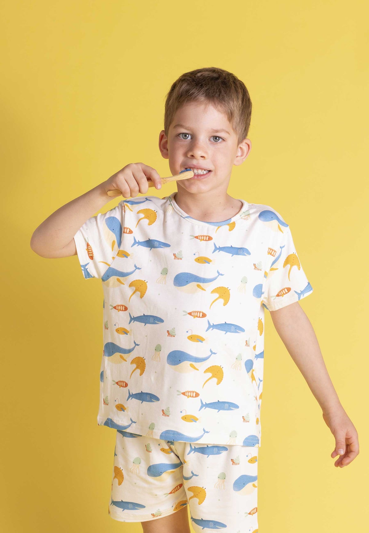 Two-Piece Bamboo Pajamas - Underwater - Blue Balloon