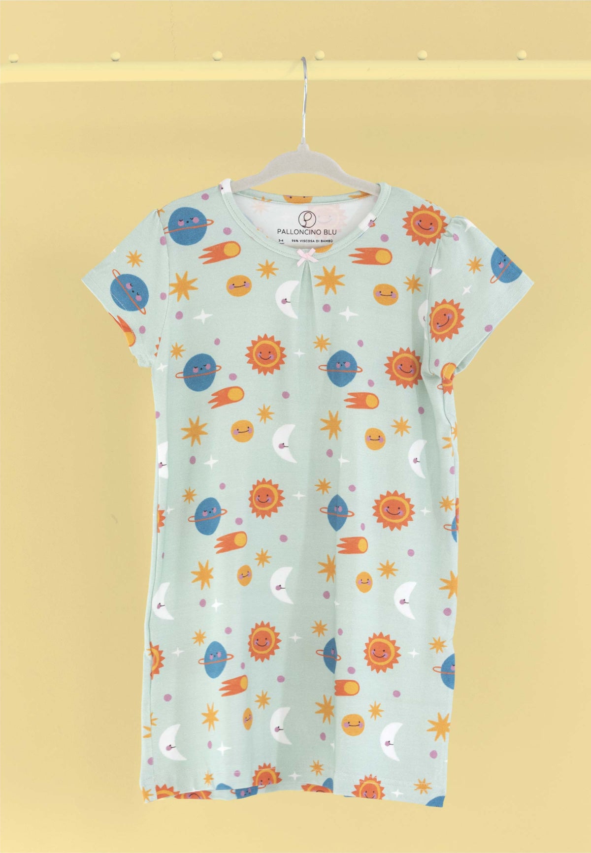 Bamboo Nightgown - Space! - Blue Balloon