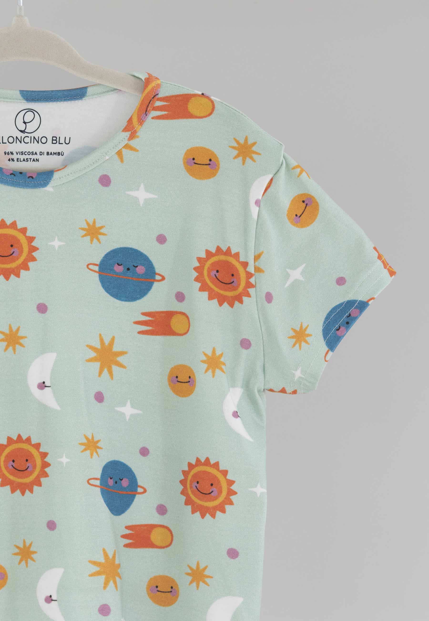 Pigiama due pezzi in bambù - Spaziale! - Palloncino blu