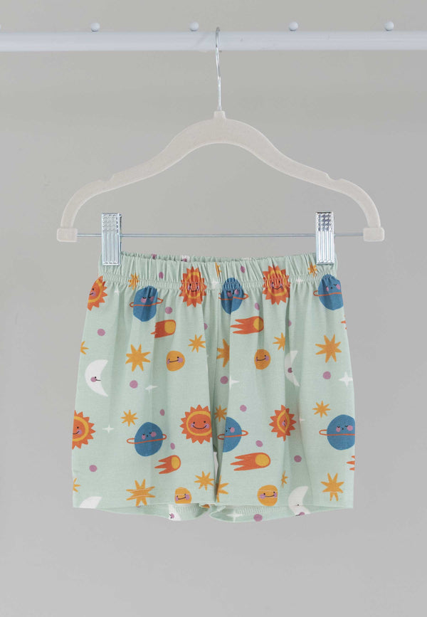 Two-Piece Bamboo Pajamas - Space! - Blue Balloon