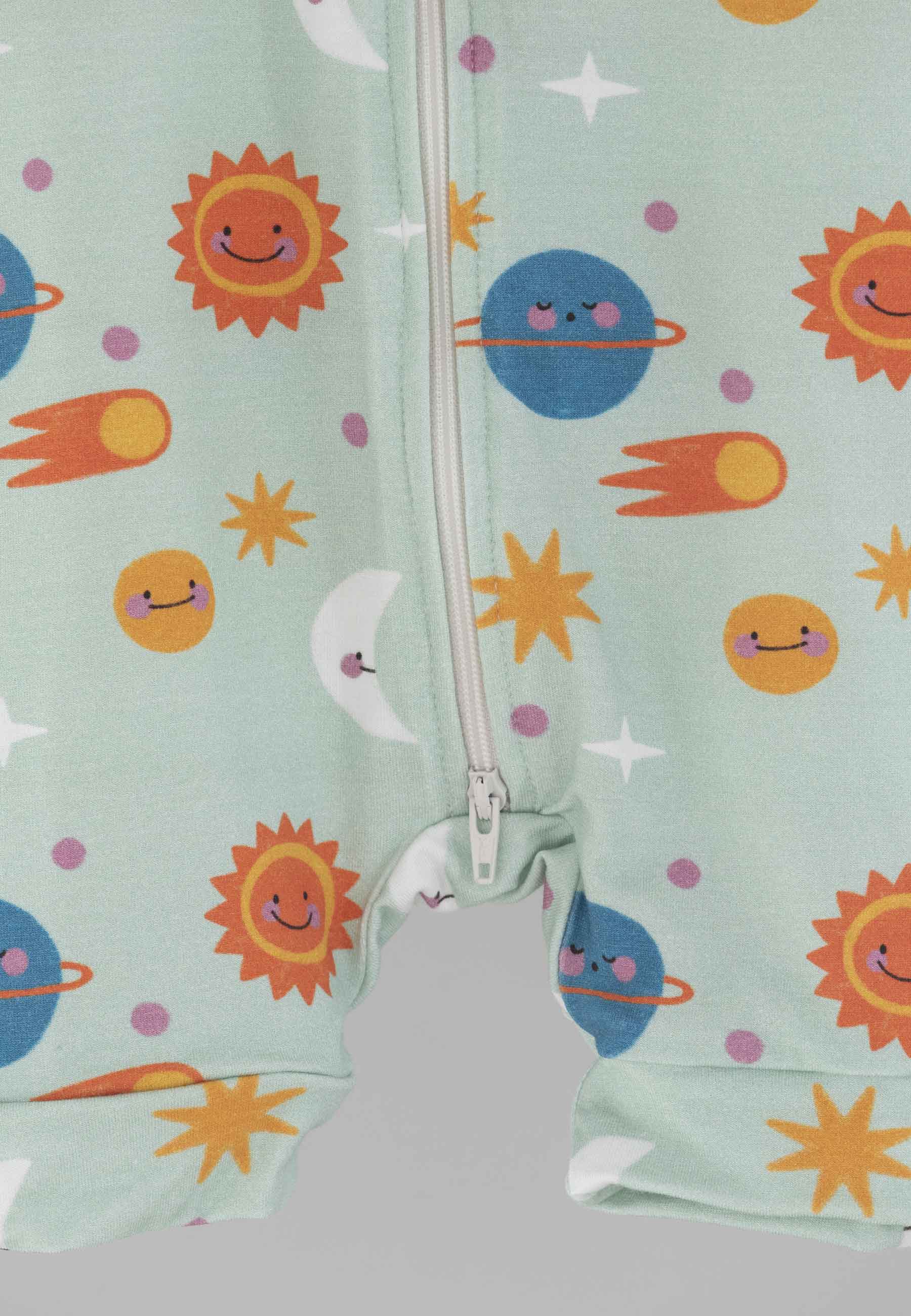 Bamboo Zip Romper - Out of This World! - Blue Balloon