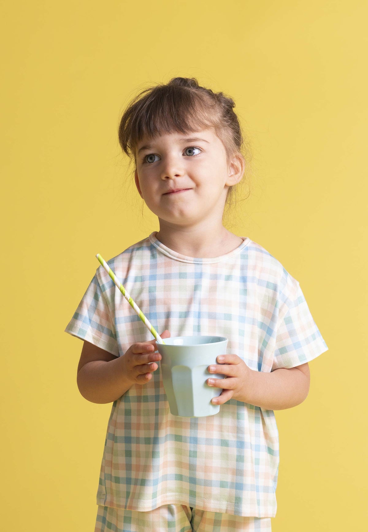 Two-Piece Bamboo Pajamas - Sunny Picnic - Blue Balloon