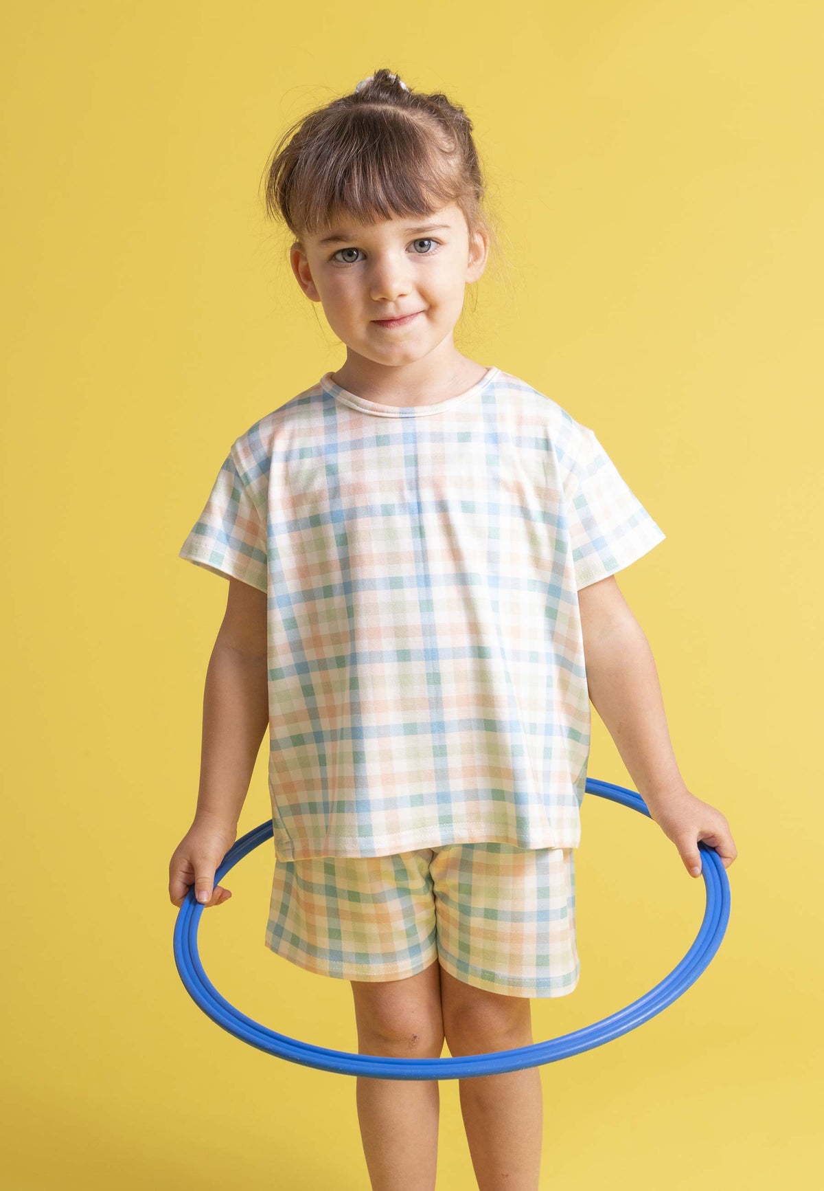 Two-Piece Bamboo Pajamas - Sunny Picnic - Blue Balloon