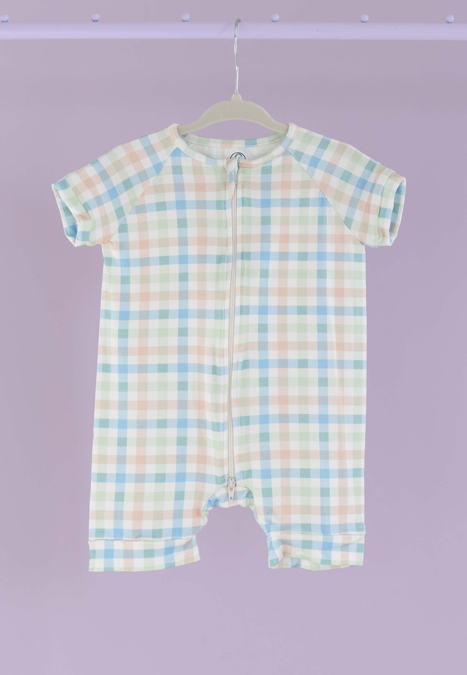 Bamboo Zip Romper - Sunny Picnic - Blue Balloon