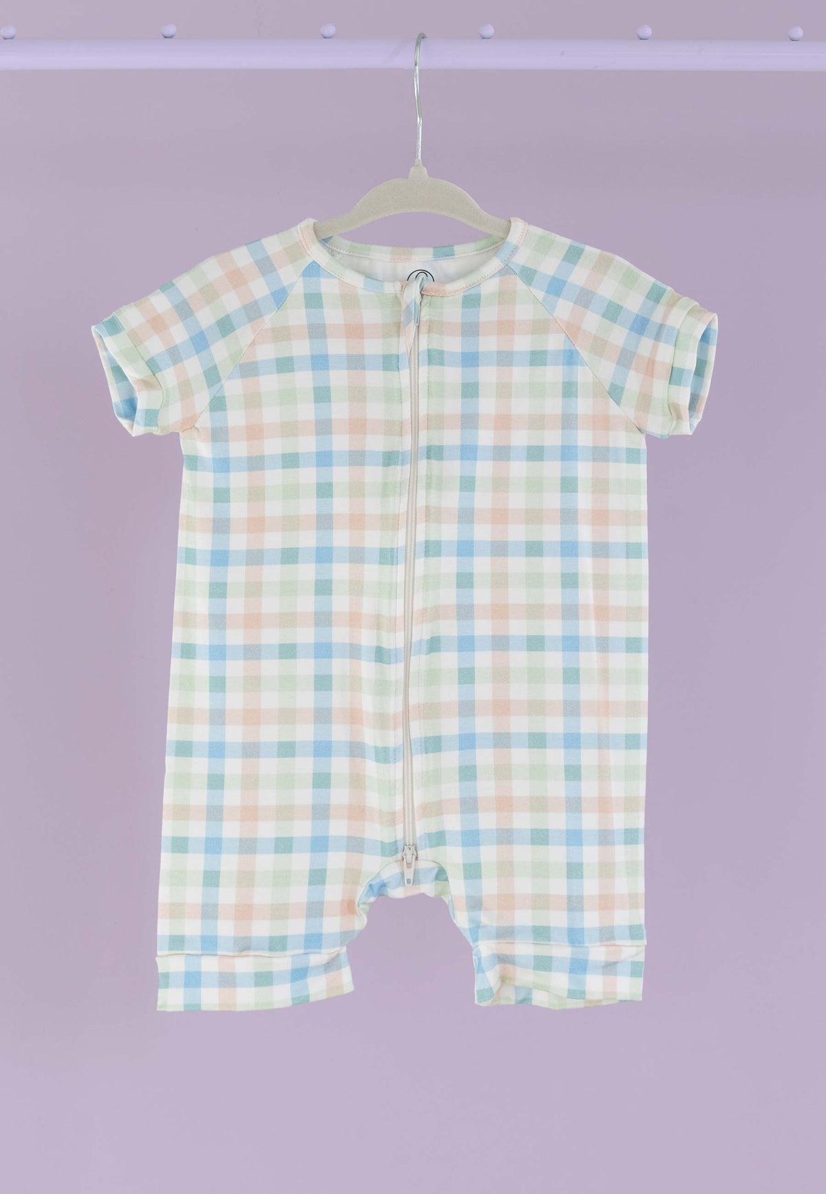 Bamboo Zip Romper - Sunny Picnic - Blue Balloon